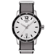Tissot Quickster T095.410.17.037.00 - cinturino grigio - cassa acciaio - quadrante bianco